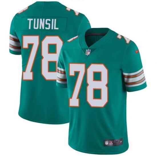 Nike Dolphins #78 Laremy Tunsil Aqua Green Alternate Mens Stitched NFL Vapor Untouchable Limited Jersey